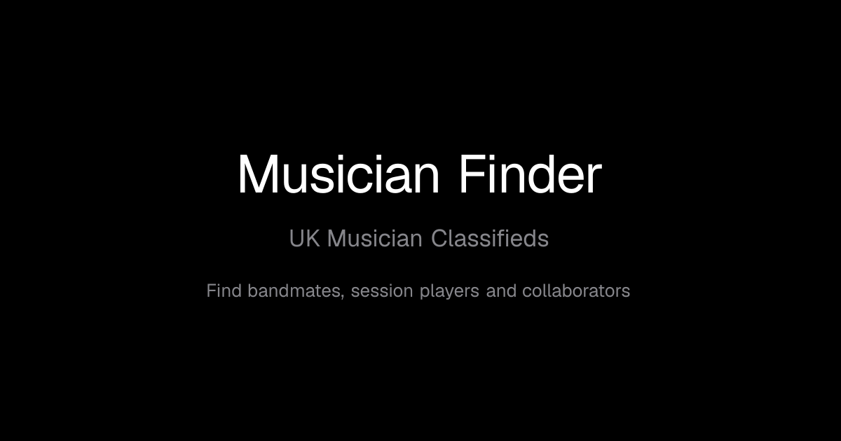 Musician Finder - Find Musicians & Bands in the UK